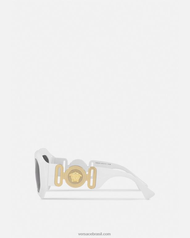 acessórios P2TX634 Versace óculos maxi medusa biggie quadrado branco mulheres