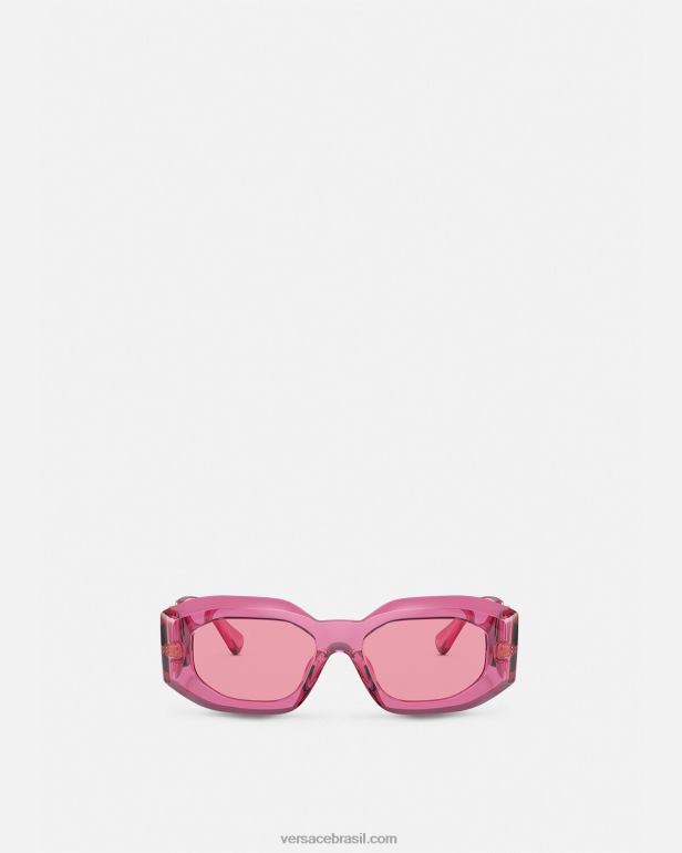 acessórios P2TX638 Versace óculos maxi medusa biggie rosa mulheres