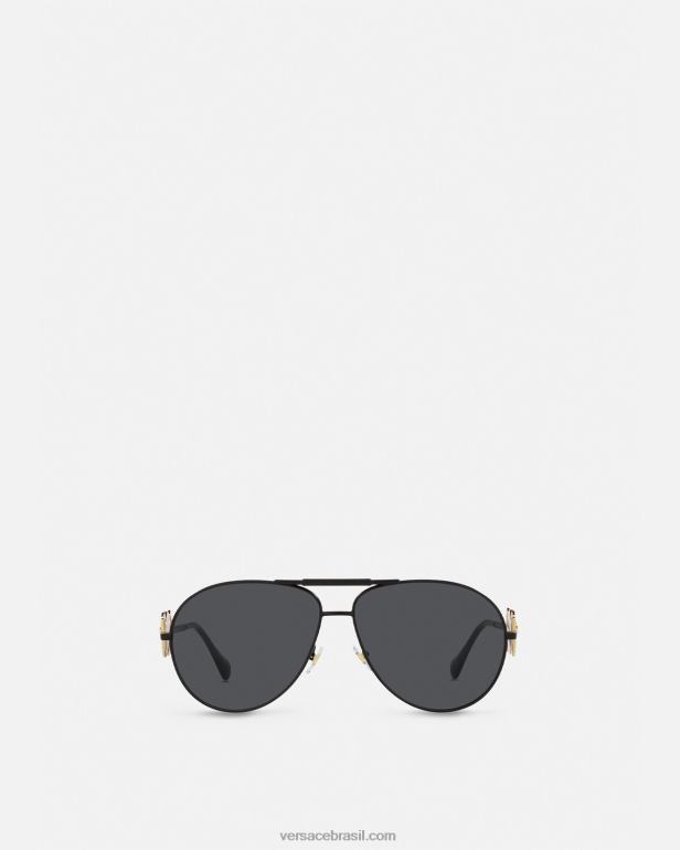 acessórios P2TX641 Versace óculos medusa biggie piloto preto mulheres