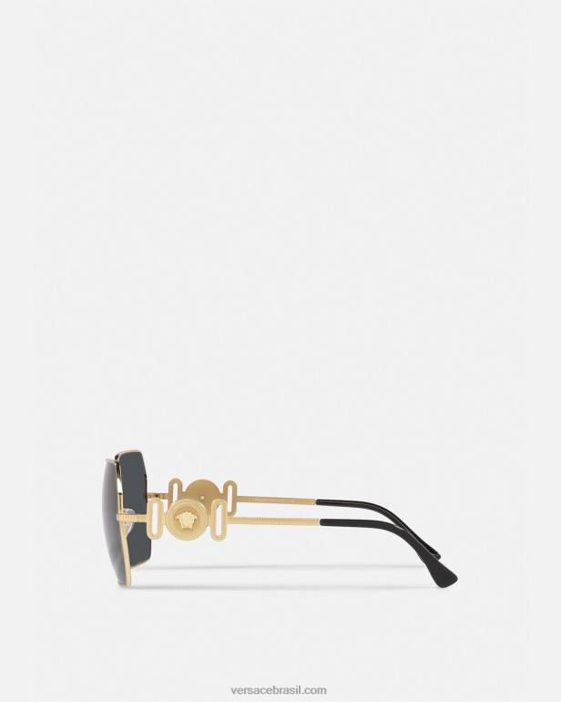 acessórios P2TX642 Versace óculos de sol medusa biggie ouro mulheres