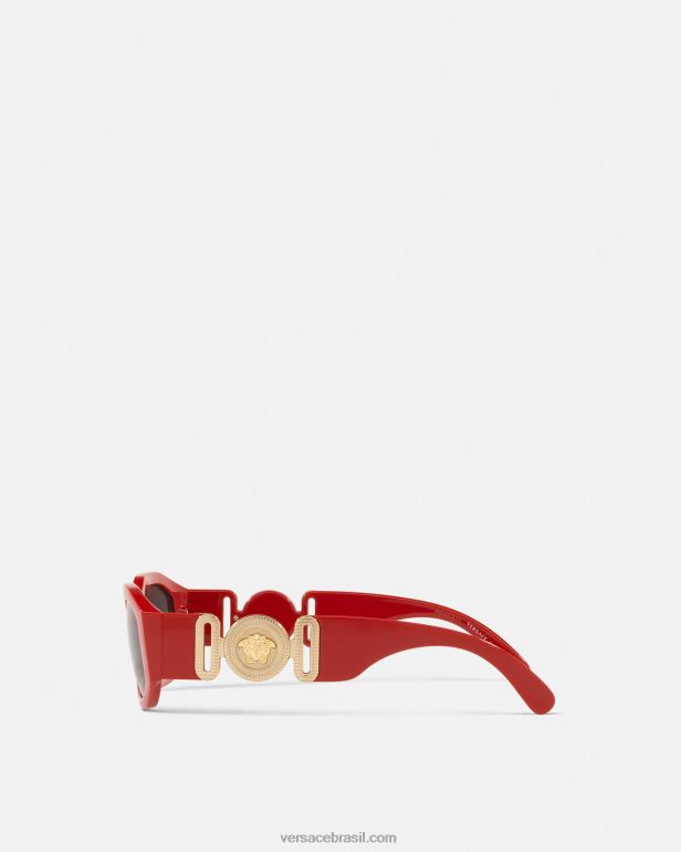acessórios P2TX646 Versace óculos de sol medusa biggie vermelho mulheres