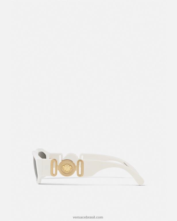 acessórios P2TX647 Versace óculos de sol medusa biggie branco mulheres