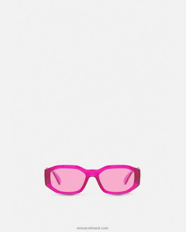 acessórios P2TX651 Versace óculos de sol medusa biggie fúcsia mulheres