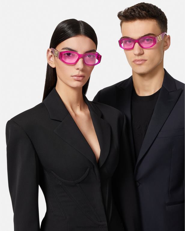 acessórios P2TX651 Versace óculos de sol medusa biggie fúcsia mulheres