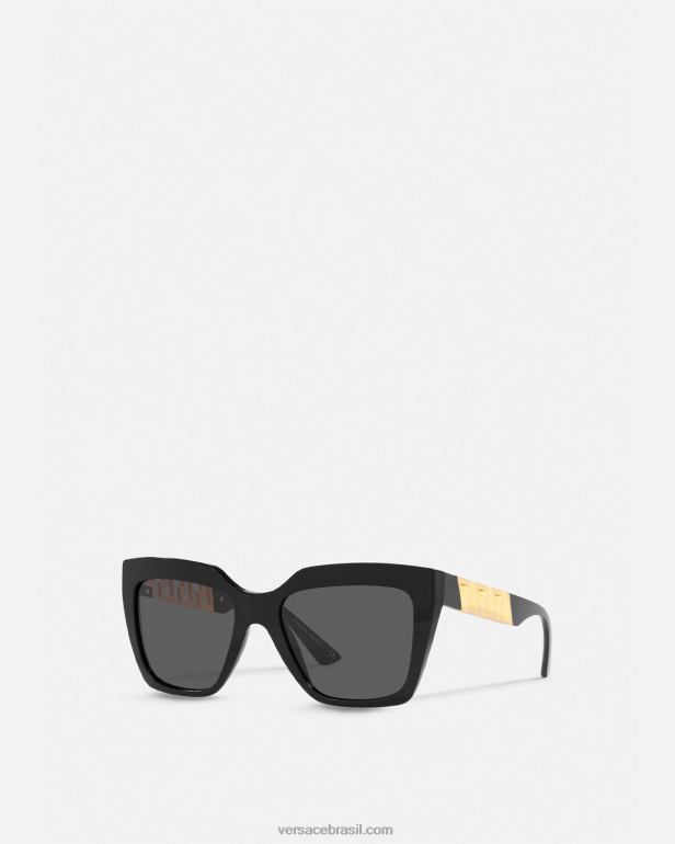 acessórios P2TX653 Versace óculos de sol la greca preto mulheres