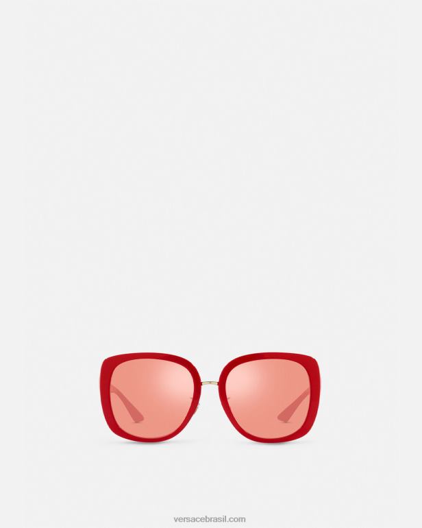 acessórios P2TX663 Versace óculos de sol grego vermelho mulheres