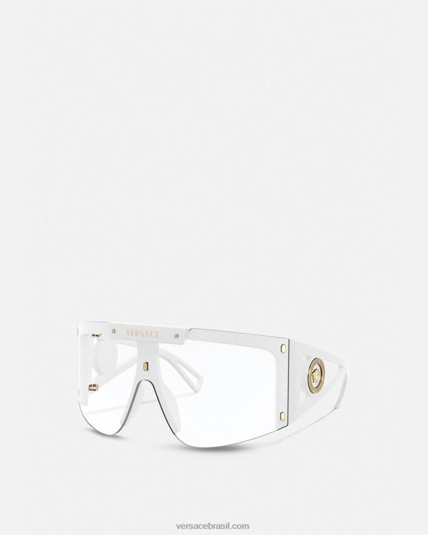 acessórios P2TX671 Versace óculos de sol com escudo de ícone de medusa Branco preto mulheres