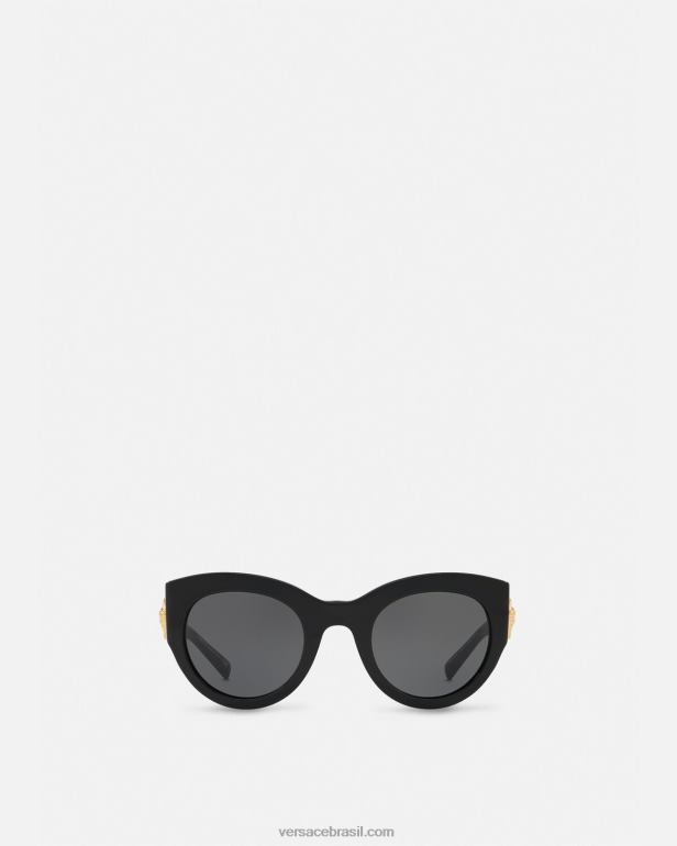 acessórios P2TX678 Versace óculos de sol de homenagem preto mulheres
