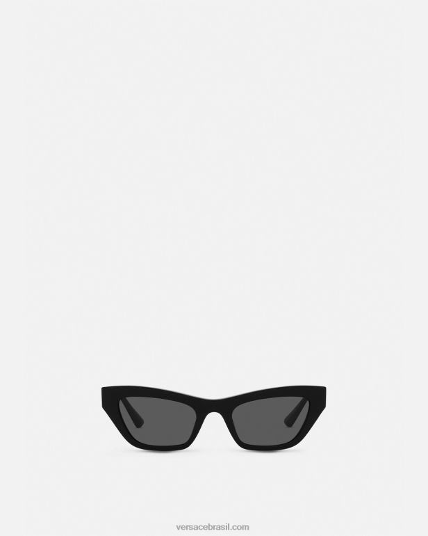 acessórios P2TX696 Versace óculos de sol la greca preto mulheres