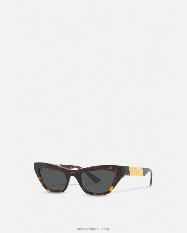 acessórios P2TX697 Versace óculos de sol la greca Havana mulheres