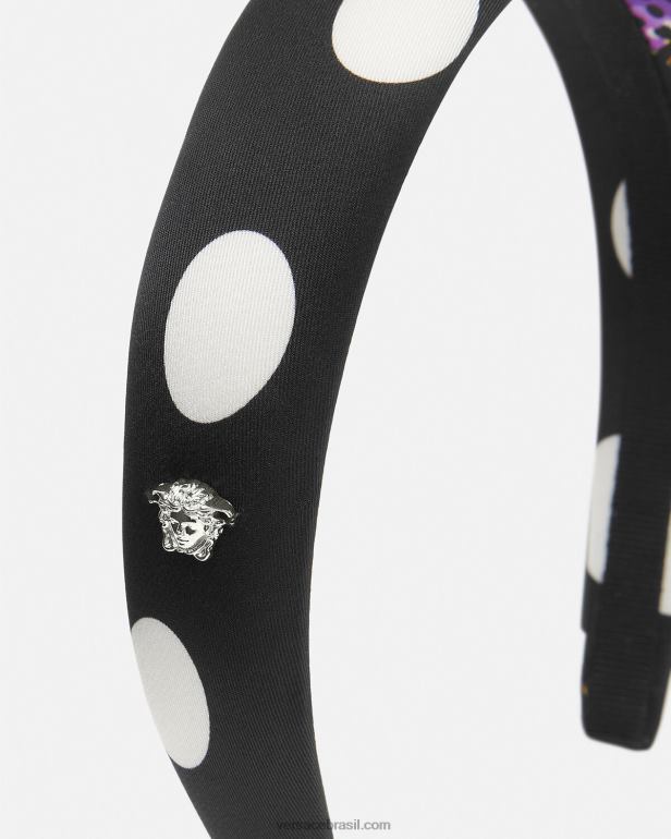 acessórios P2TX860 Versace bandana de borboletas preto mulheres