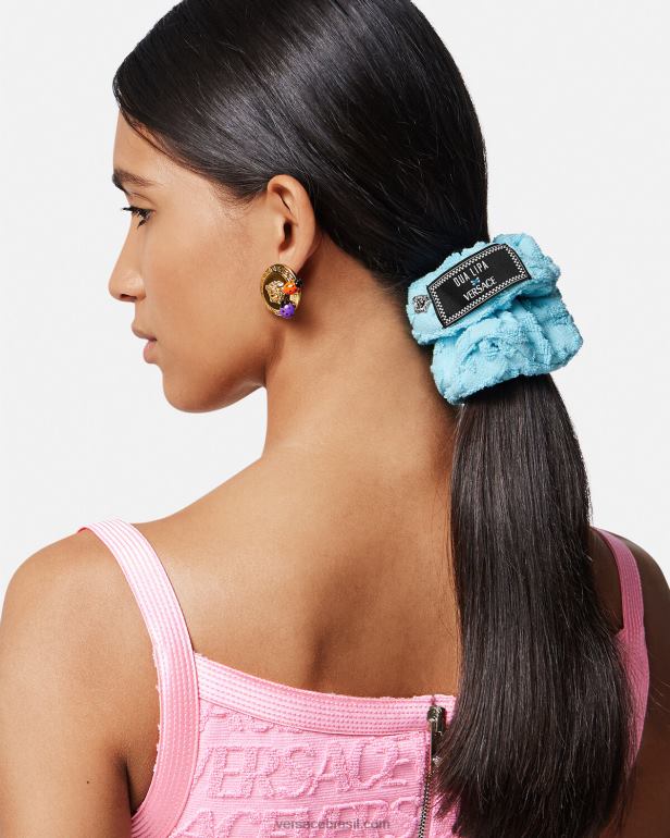 acessórios P2TX867 Versace elástico de toalha azul claro mulheres