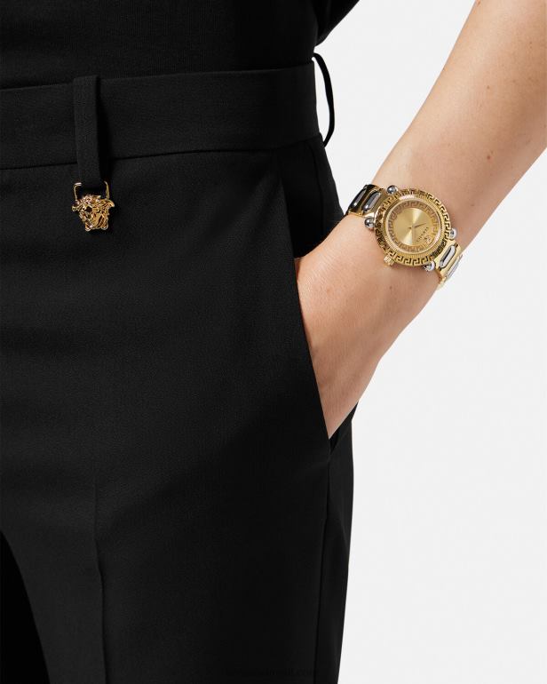 acessórios P2TX951 Versace relógio Greca Twist pênalti mulheres