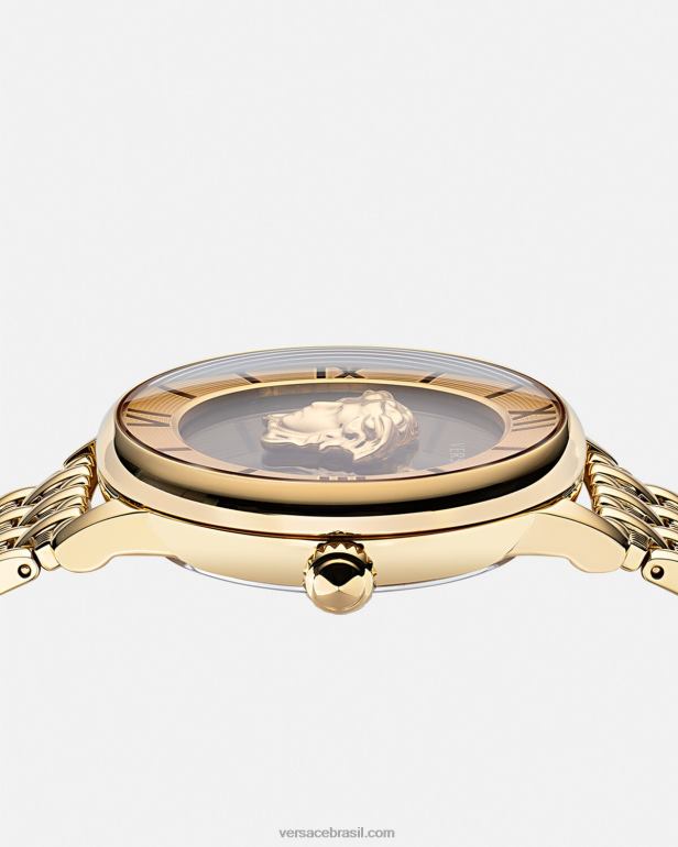 acessórios P2TX965 Versace relógio medusa ouro mulheres