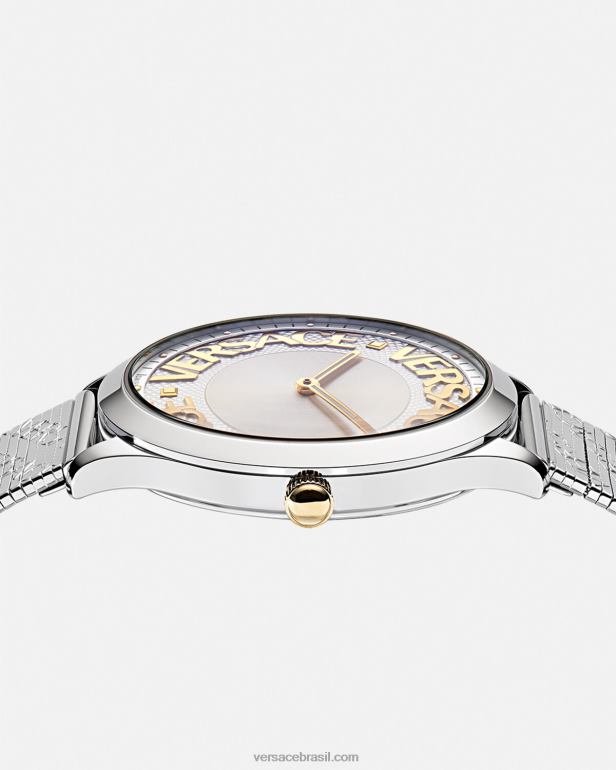 acessórios P2TX969 Versace relógio halo com logotipo pênalti mulheres