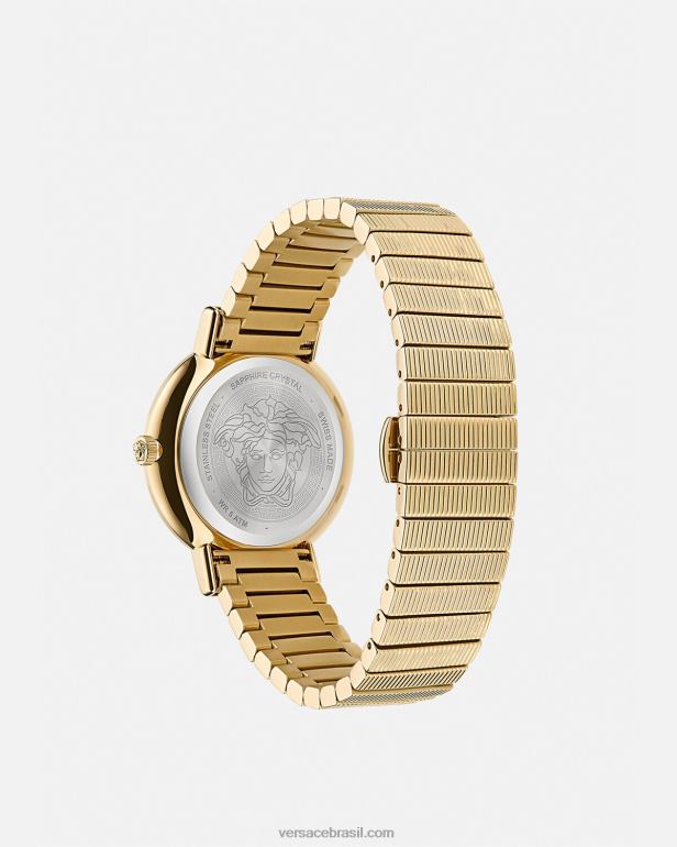 acessórios P2TX982 Versace relógio grego chique pênalti mulheres