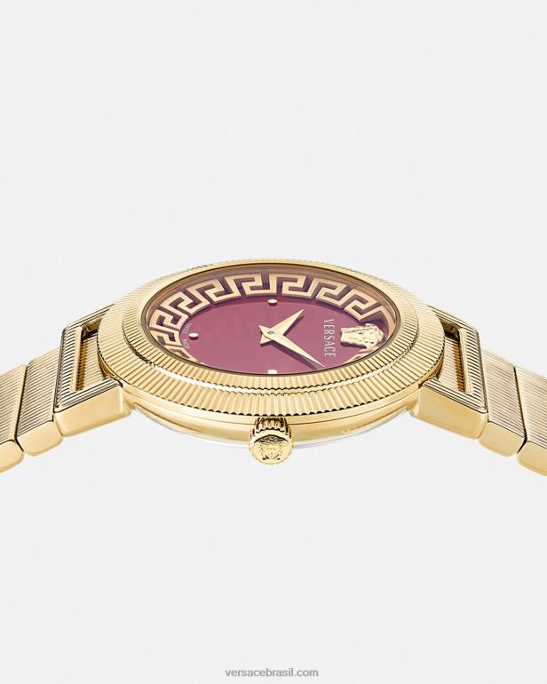 acessórios P2TX982 Versace relógio grego chique pênalti mulheres