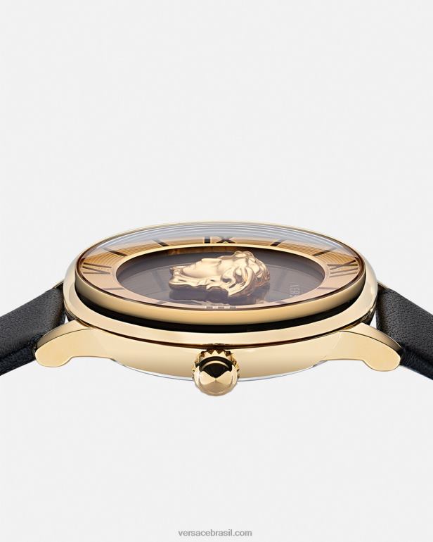 acessórios P2TX986 Versace relógio medusa preto mulheres