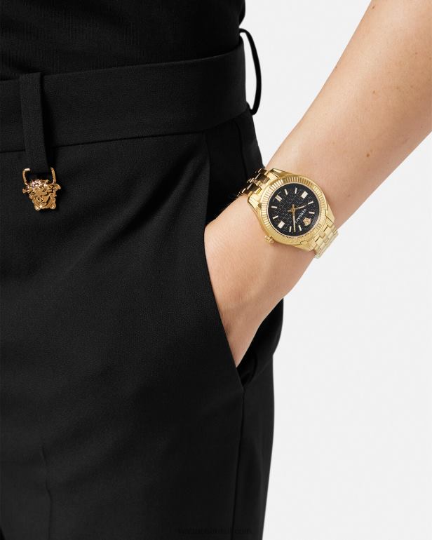 acessórios P2TX987 Versace relógio feminino Greca Time pênalti mulheres