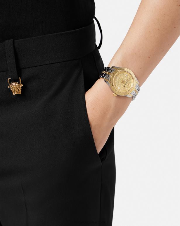 acessórios P2TX988 Versace relógio feminino Greca Time pênalti mulheres