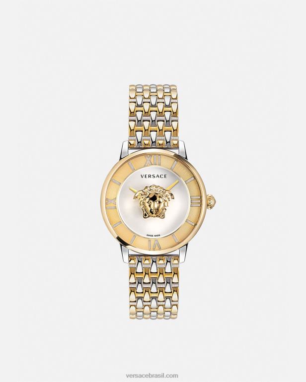acessórios P2TX990 Versace relógio medusa ouro e prata mulheres
