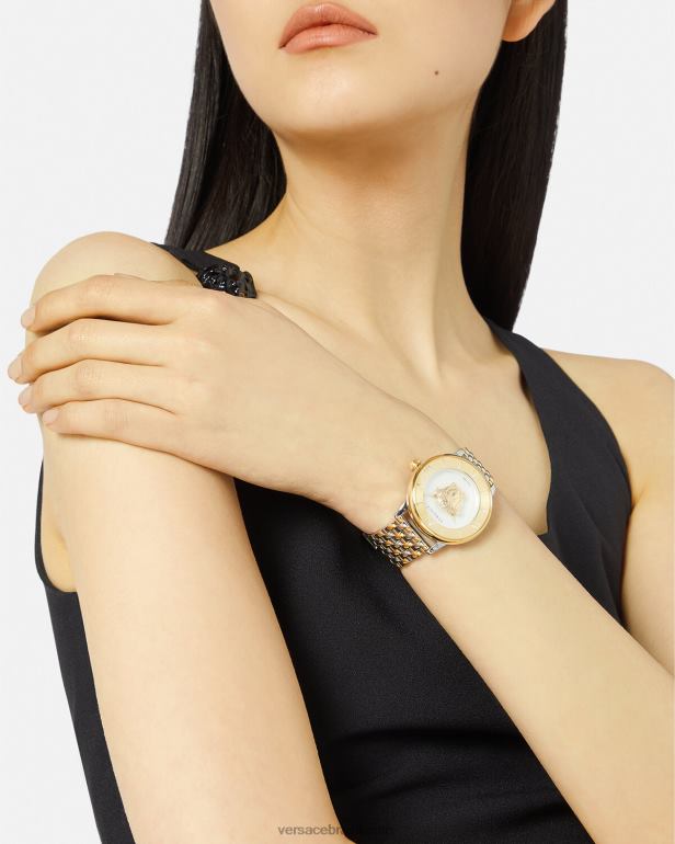 acessórios P2TX990 Versace relógio medusa ouro e prata mulheres