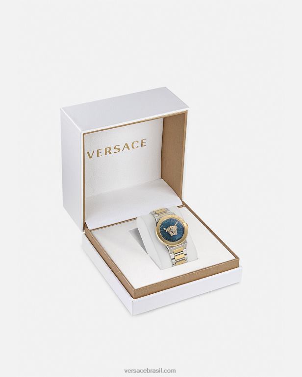 acessórios P2TX996 Versace relógio infinito medusa ouro e prata mulheres