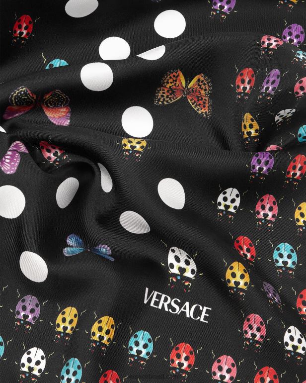 acessórios P2TX862 Versace foulard de seda borboletas imprimir mulheres