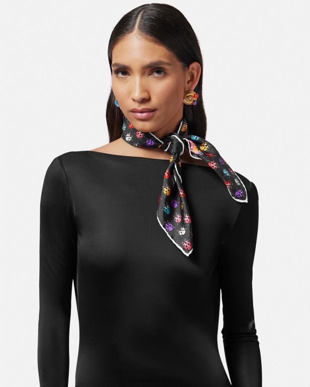 acessórios P2TX862 Versace foulard de seda borboletas imprimir mulheres