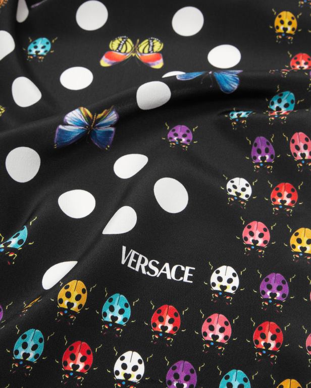 acessórios P2TX864 Versace xale de seda borboletas imprimir mulheres