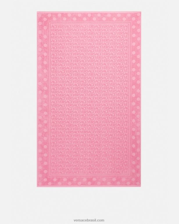 roupas íntimas e moda praia P2TX1196 Versace toalha de banho de bolinhas rosa mulheres
