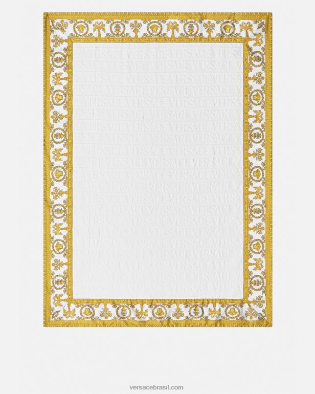 roupas íntimas e moda praia P2TX1199 Versace eu toalha de praia barroca branco mulheres