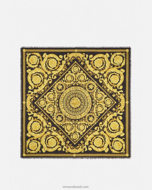 acessórios P2TX900 Versace xale de mistura de caxemira barroco imprimir mulheres