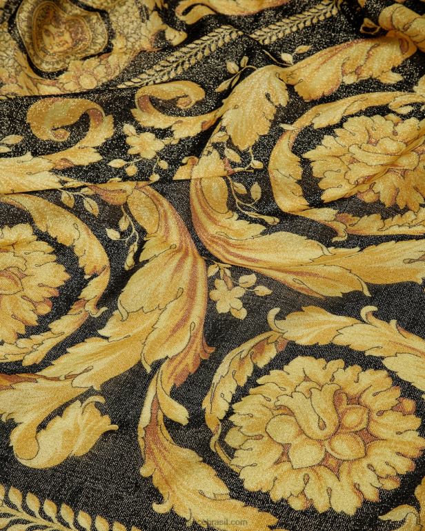 acessórios P2TX901 Versace xale com franjas barroco imprimir mulheres