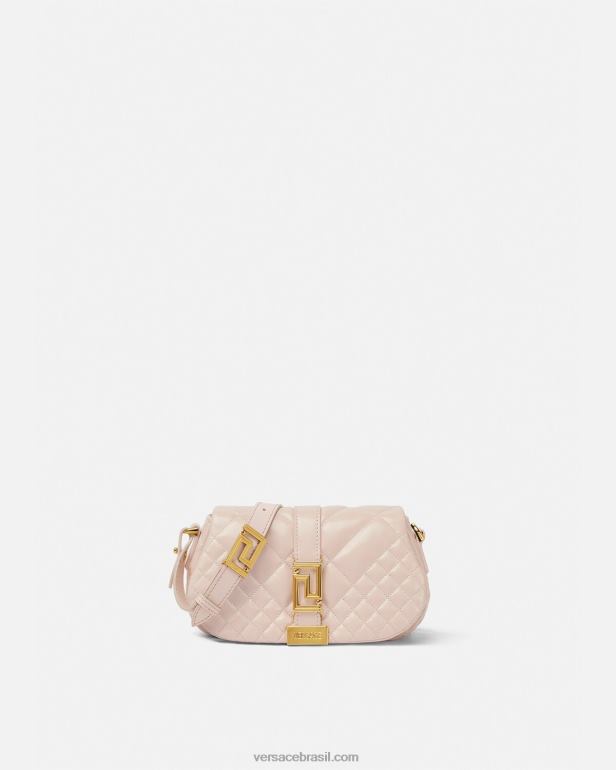 bolsas P2TX243 Versace bolsa de ombro mini deusa greca luz rosa mulheres