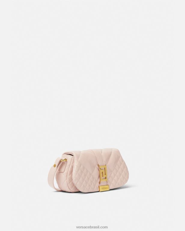 bolsas P2TX243 Versace bolsa de ombro mini deusa greca luz rosa mulheres