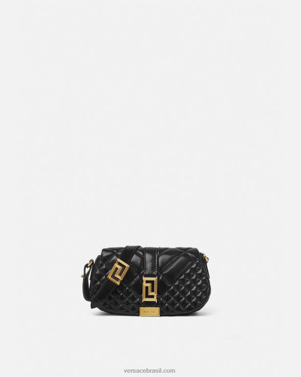 bolsas P2TX244 Versace bolsa de ombro mini deusa greca preto mulheres