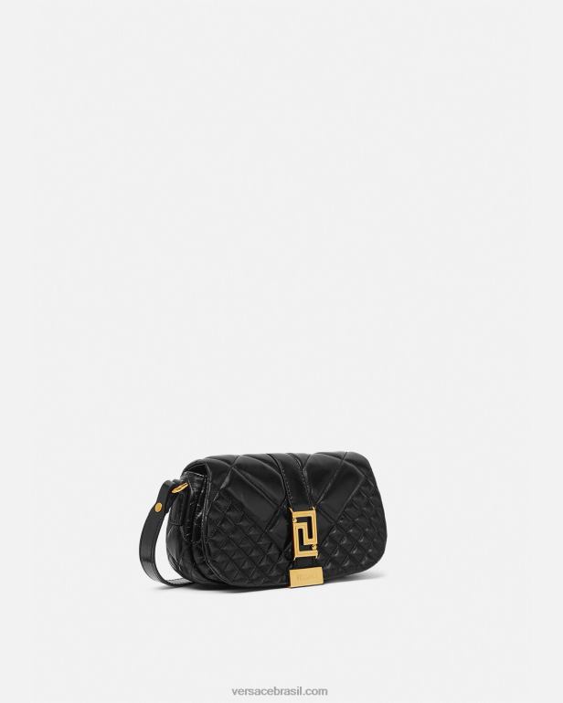 bolsas P2TX244 Versace bolsa de ombro mini deusa greca preto mulheres