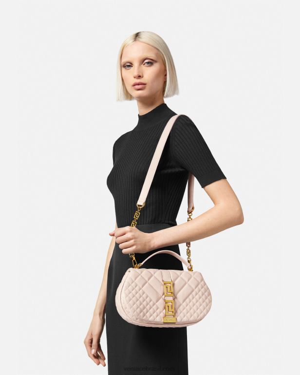 bolsas P2TX245 Versace bolsa de ombro deusa grega luz rosa mulheres