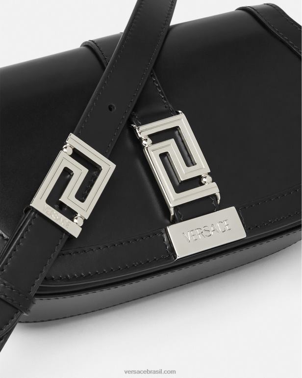 bolsas P2TX247 Versace bolsa de ombro mini deusa greca preto mulheres