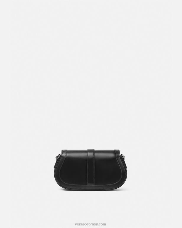 bolsas P2TX247 Versace bolsa de ombro mini deusa greca preto mulheres