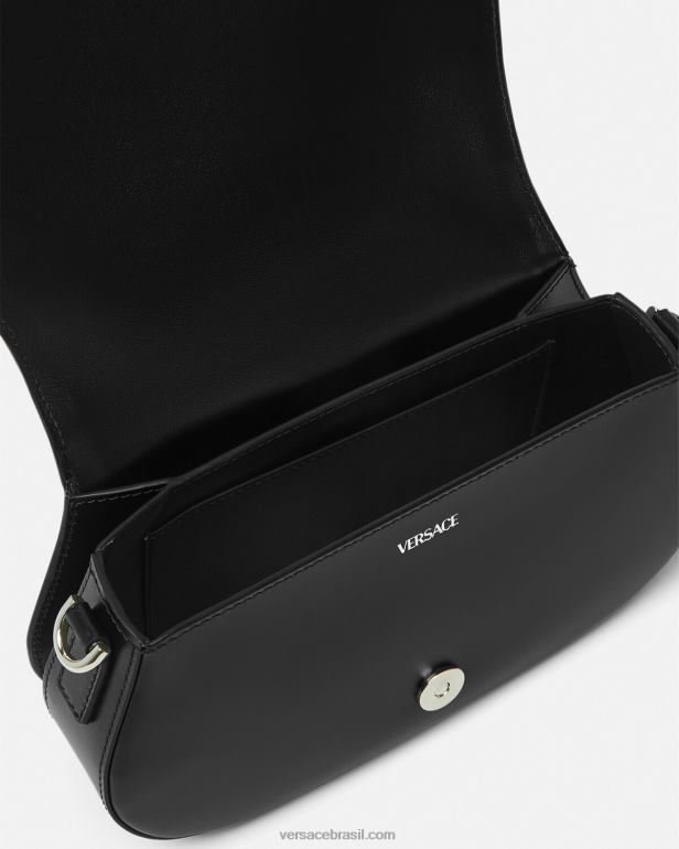 bolsas P2TX248 Versace bolsa de ombro deusa grega preto mulheres