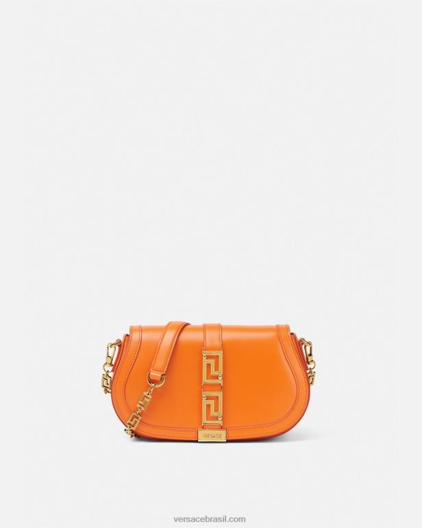 bolsas P2TX250 Versace bolsa de ombro deusa grega laranja mulheres