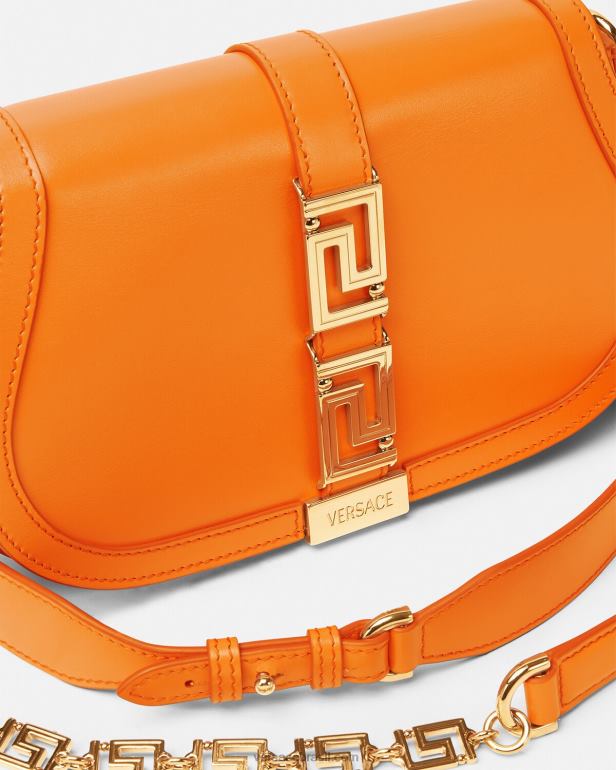 bolsas P2TX250 Versace bolsa de ombro deusa grega laranja mulheres