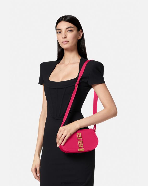 bolsas P2TX252 Versace bolsa de ombro deusa grega rosa mulheres