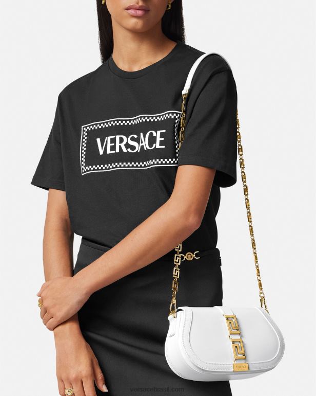 bolsas P2TX253 Versace bolsa de ombro deusa grega branco mulheres