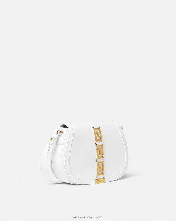 bolsas P2TX255 Versace bolsa de ombro grande deusa greca branco mulheres