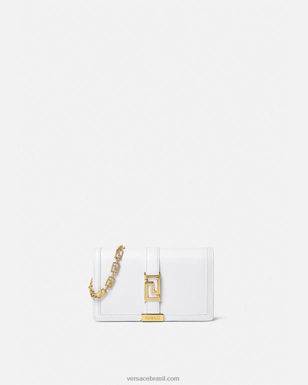 bolsas P2TX257 Versace bolsa mini deusa greca branco mulheres
