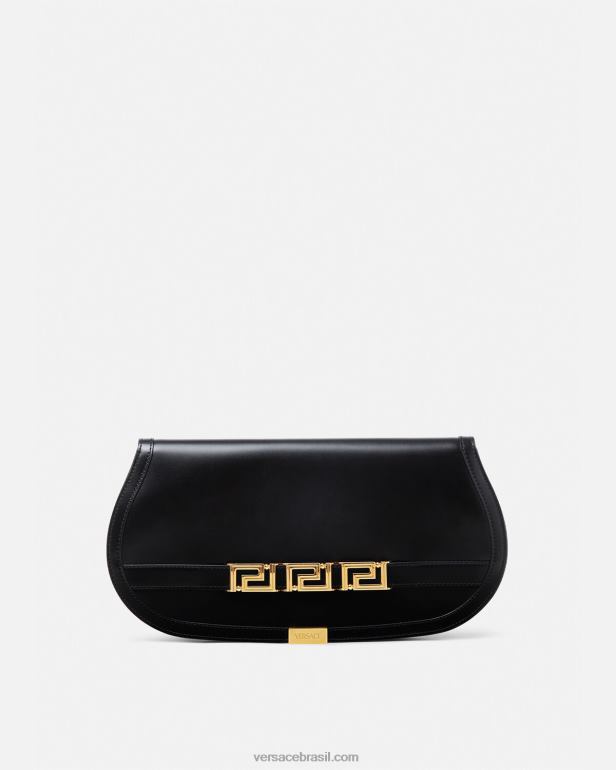 bolsas P2TX261 Versace clutch deusa grega preto mulheres