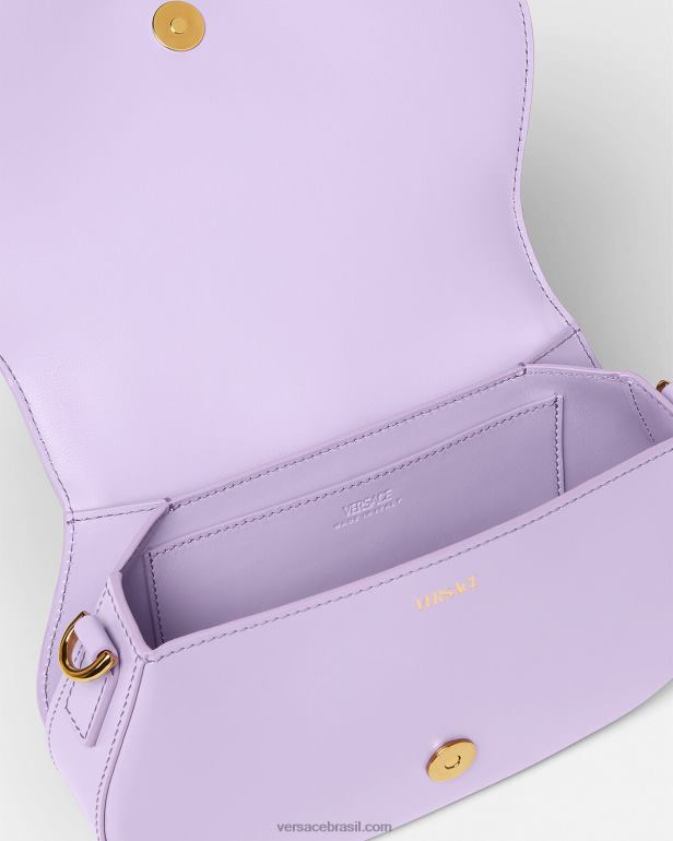 bolsas P2TX265 Versace bolsa de ombro deusa grega lilás mulheres